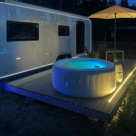 Lejlighed Ferienhaeuser Insel Usedom - Luxuswohnwagen 4 Mit Whirlpool Direkt Am Achterwasser